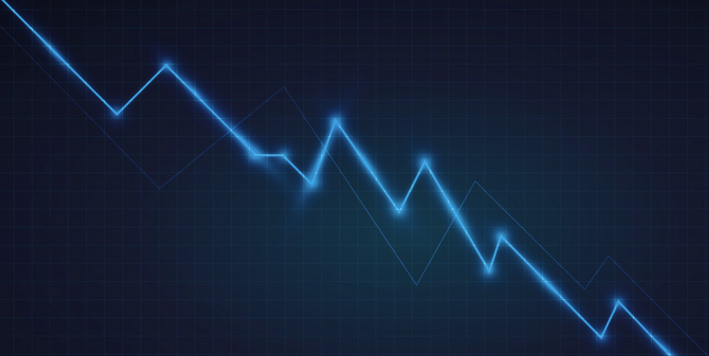 Glowing financial chart background showing upward trend